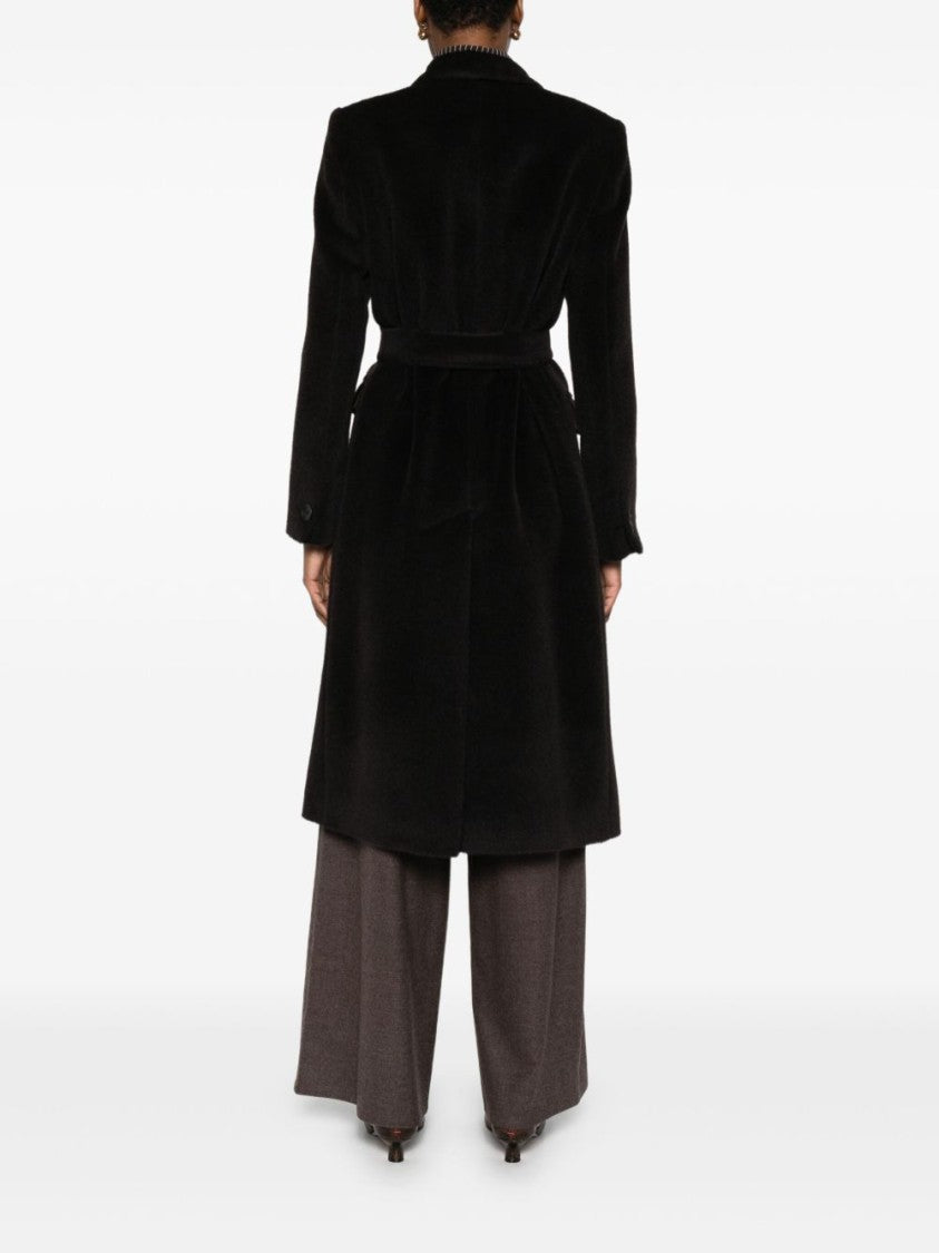 Tagliatore Double-Breasted Brown Alpaca-Wool Coat