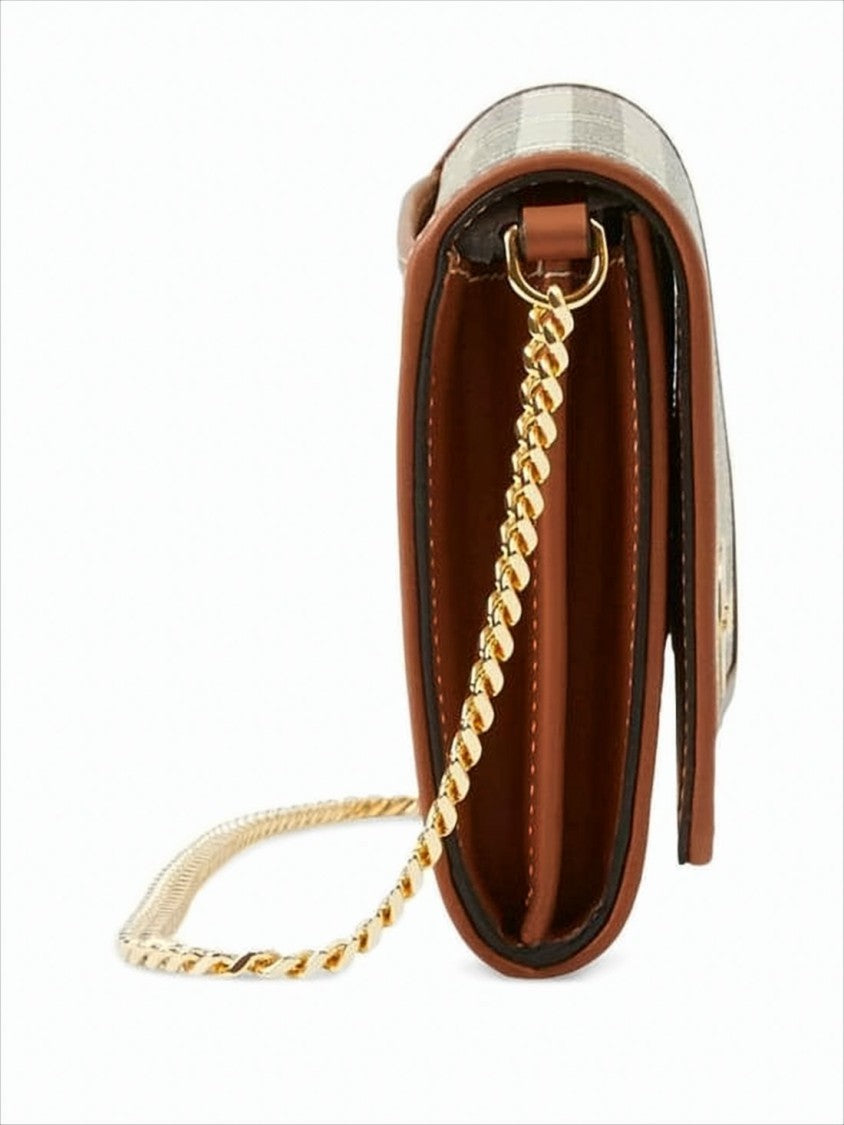 Burberry Plaid Shoulder Bag With Finish