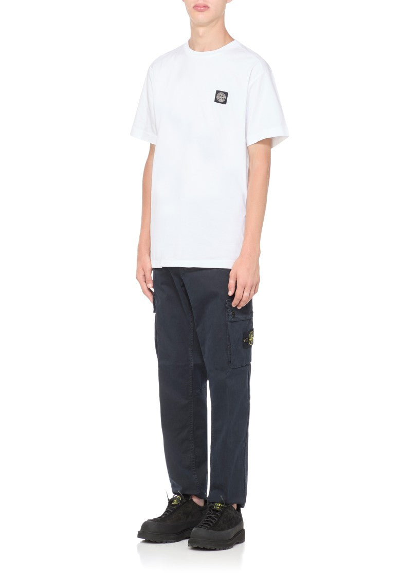 Stone Island White Cotton T-Shirt