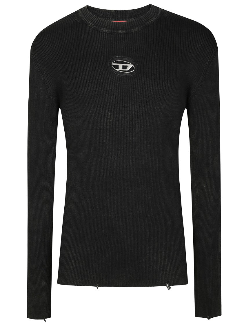 Diesel Ribbed Long-Sleeve Top