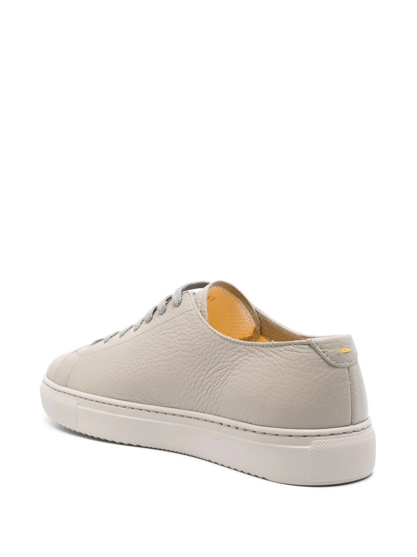 Doucal's Textured Leather Trainers