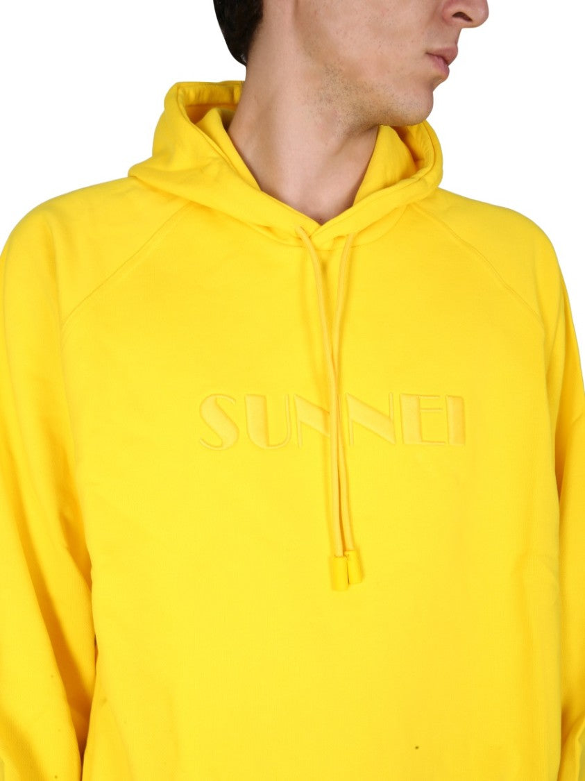 Sunnei Relaxed-Fit Drawstring Hood Sweatshirt
