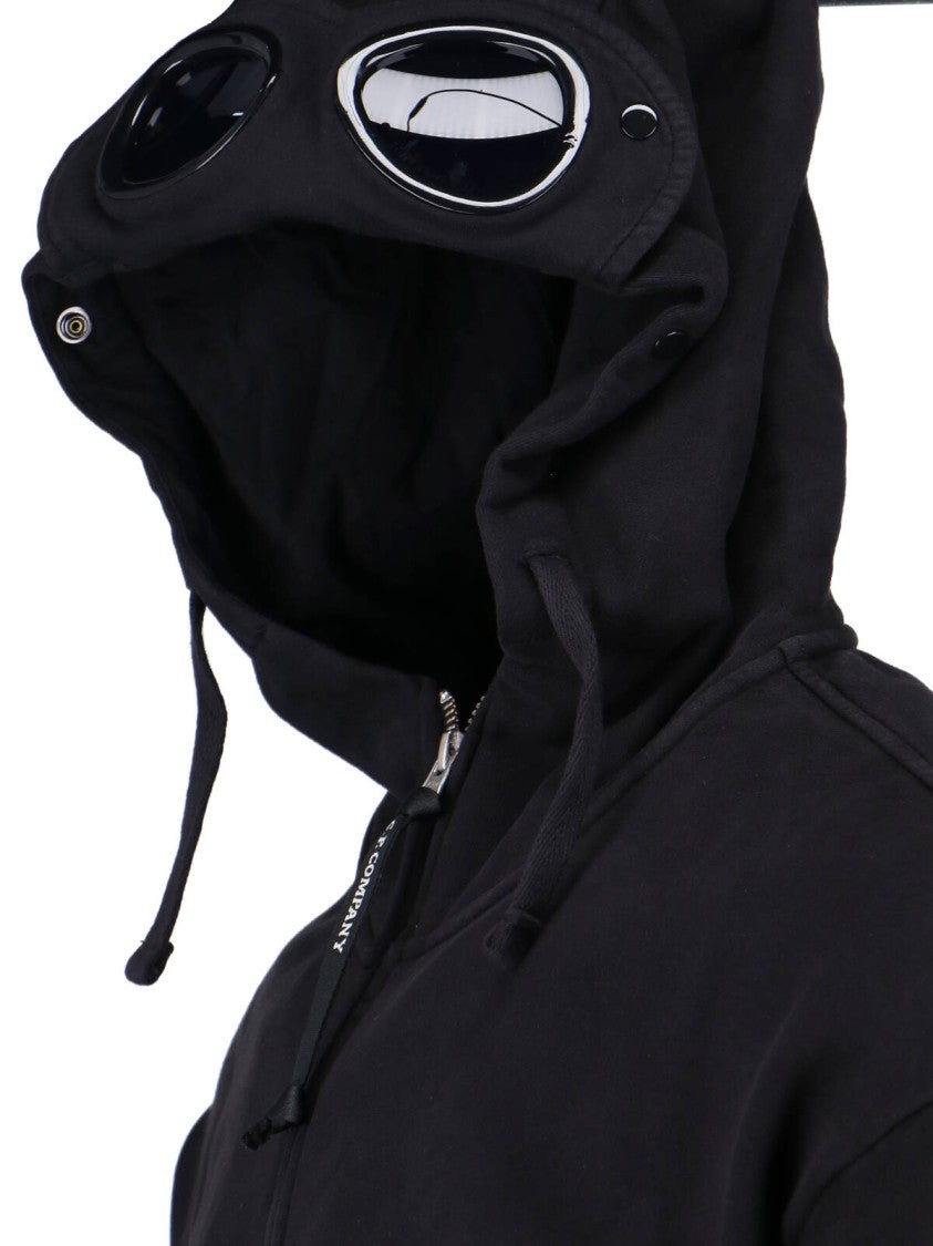 C.P. Company Logo Hoodie Sweatshirt – Black