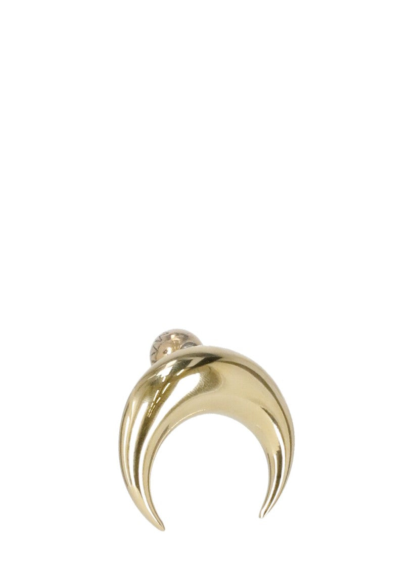 Marine Serre Crescent Moon Gold Earrings With Butterfly Fastening