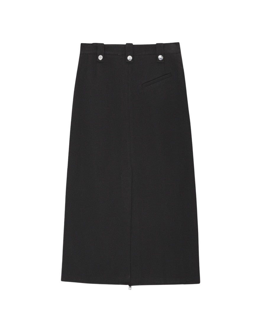 Ganni Tailored Black Maxi Skirt