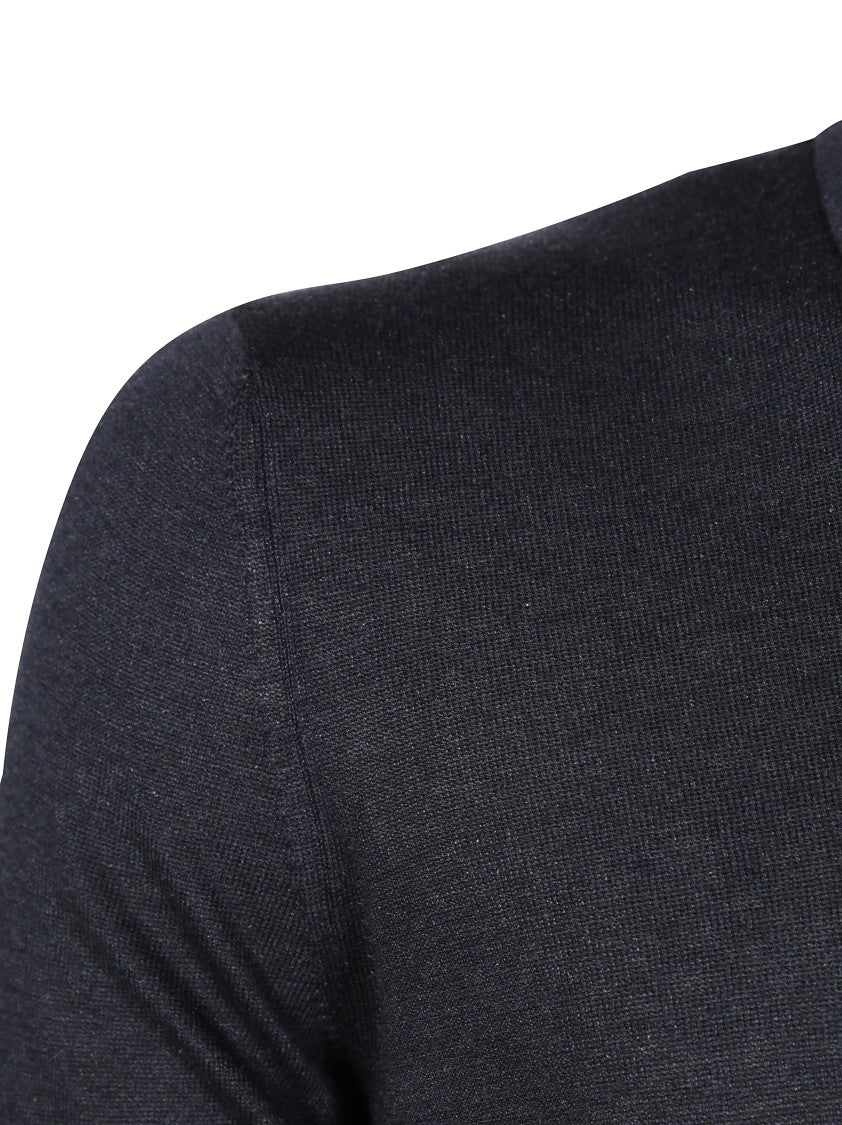 Tagliatore Tailored Black Polo Shirt With Classic Collar