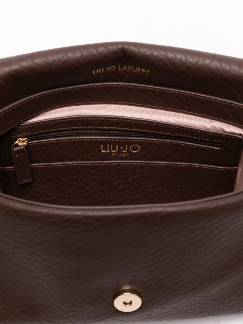 Liu Jo Textured Dark Brown Shoulder Bag