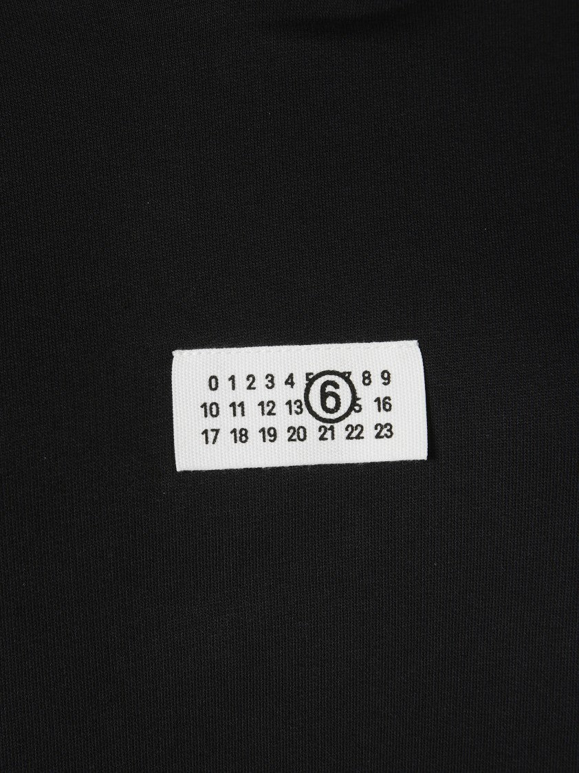 Mm6 By Maison Margiela Classic Black Hoodie With Spacious Hood