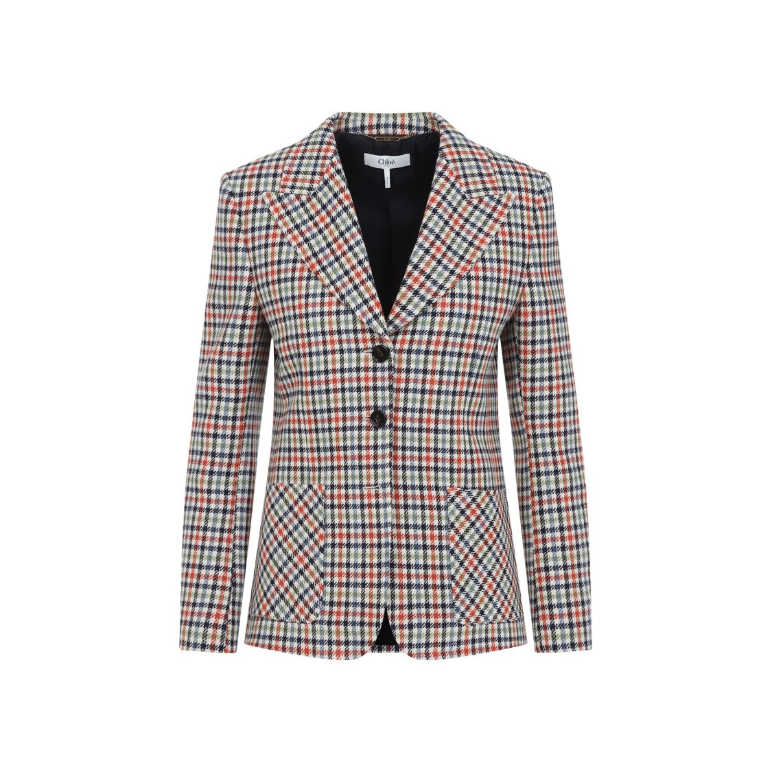 Chloé Tailored Multi-Colored Wool And Silk Blazer