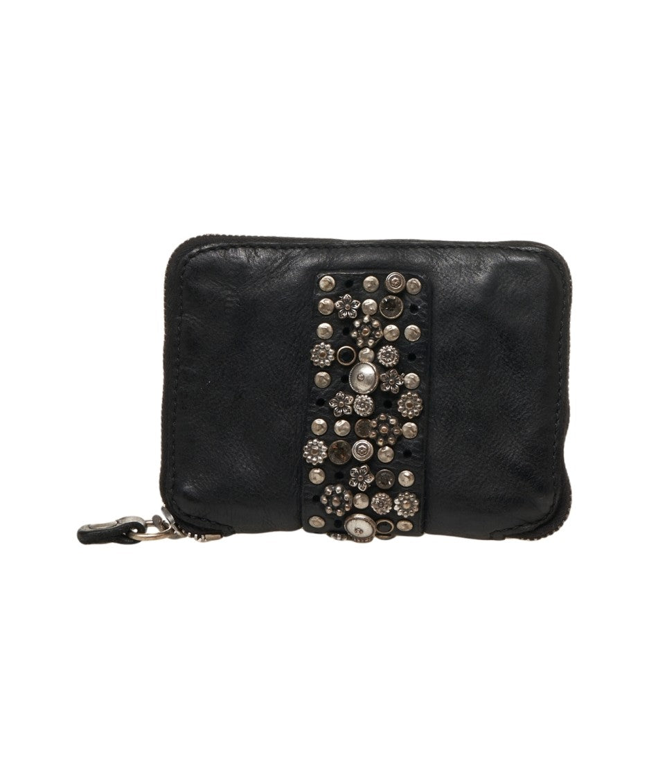 Campomaggi Brown Leather Wallet With Studded Detailing
