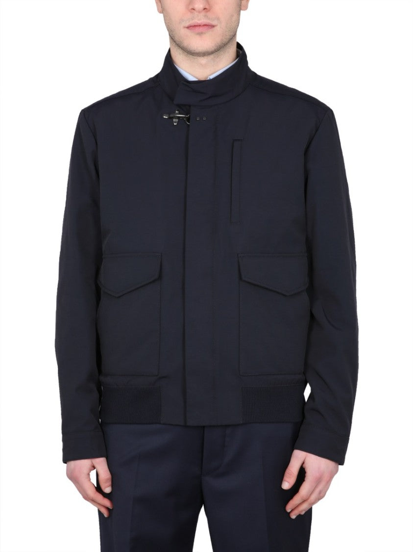 Fay Casual Jacket With Hook Closure