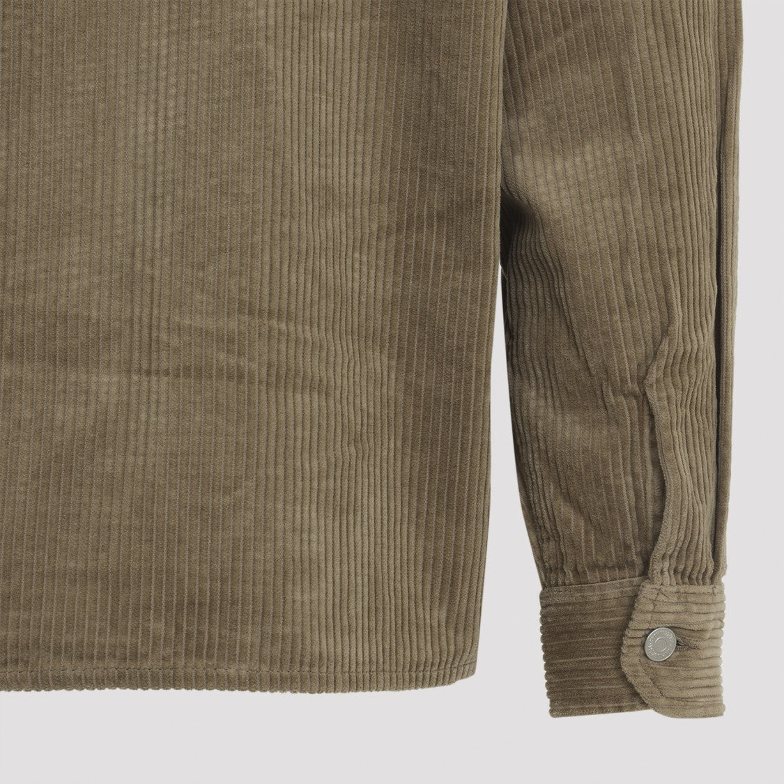Carhartt Wip Corduroy Zip-Up Shirt With Classic Pointed Collar