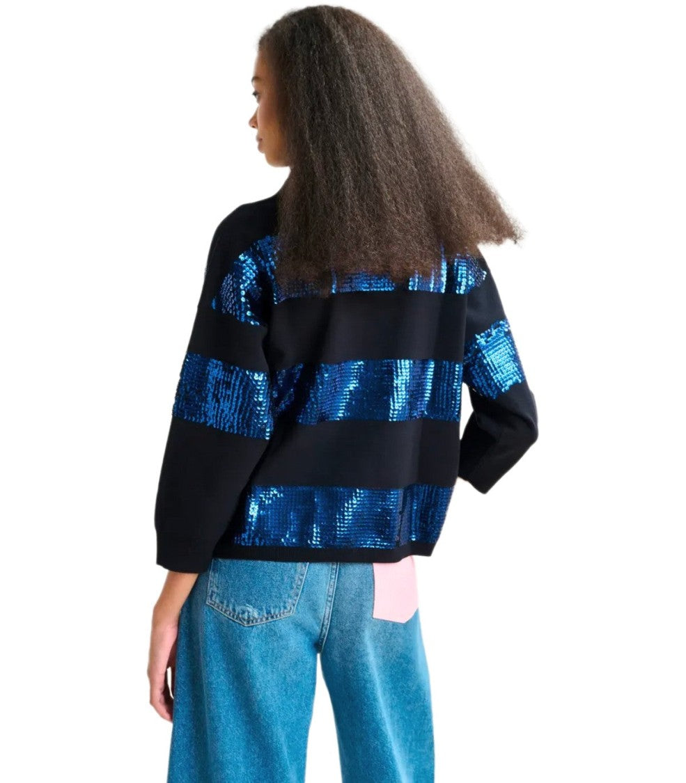 Essentiel Antwerp Illuminati Black Knitted Poloshirt