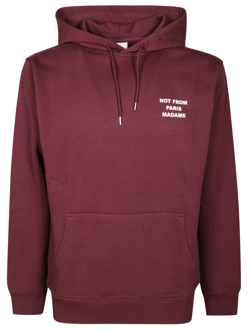 Drôle De Monsieur Minimalist White Hoodie With Classic Hood