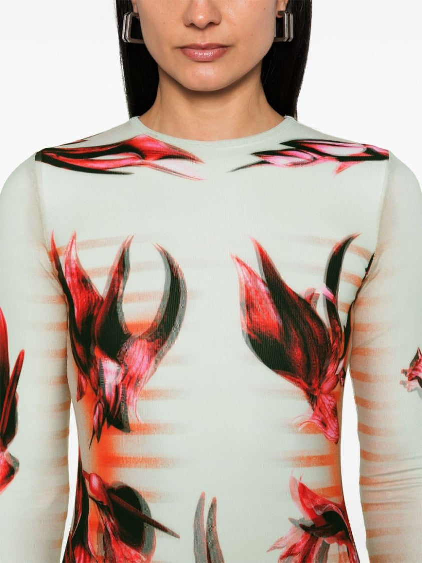 Jean Paul Gaultier Floral Print Long Dress