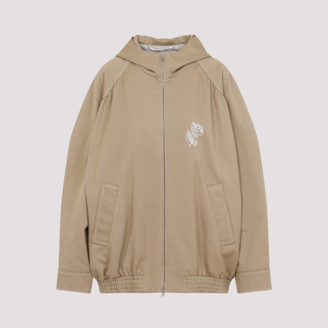 Marni Beige Cotton Bomber Jacket