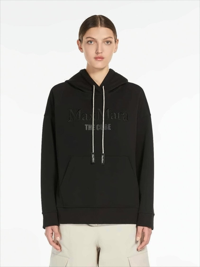 Max Mara Relaxed Fit Hoodie With Embossed Logo Detail