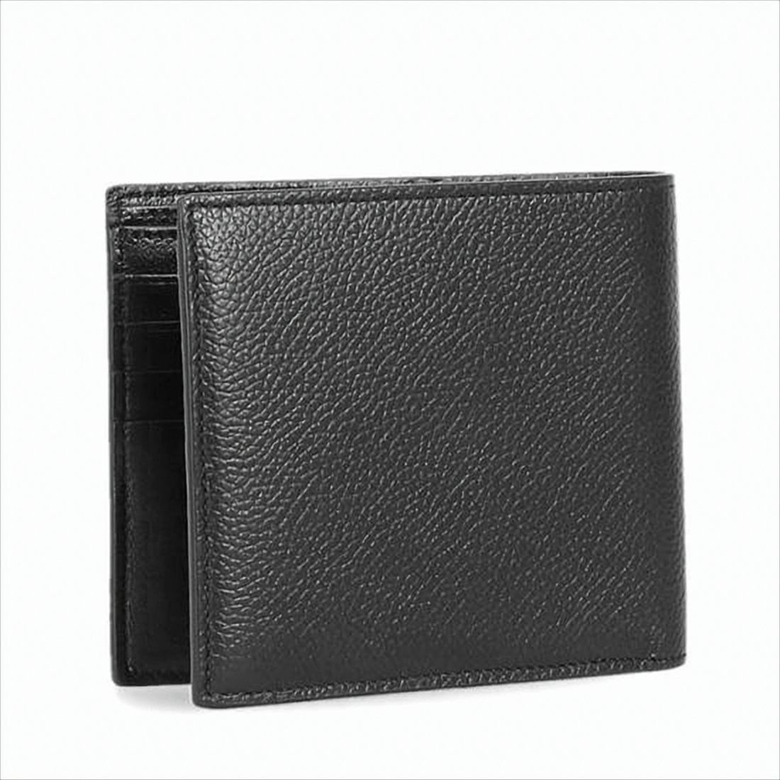 Balenciaga Textured Calf Leather Bifold Wallet With Embossed Logo