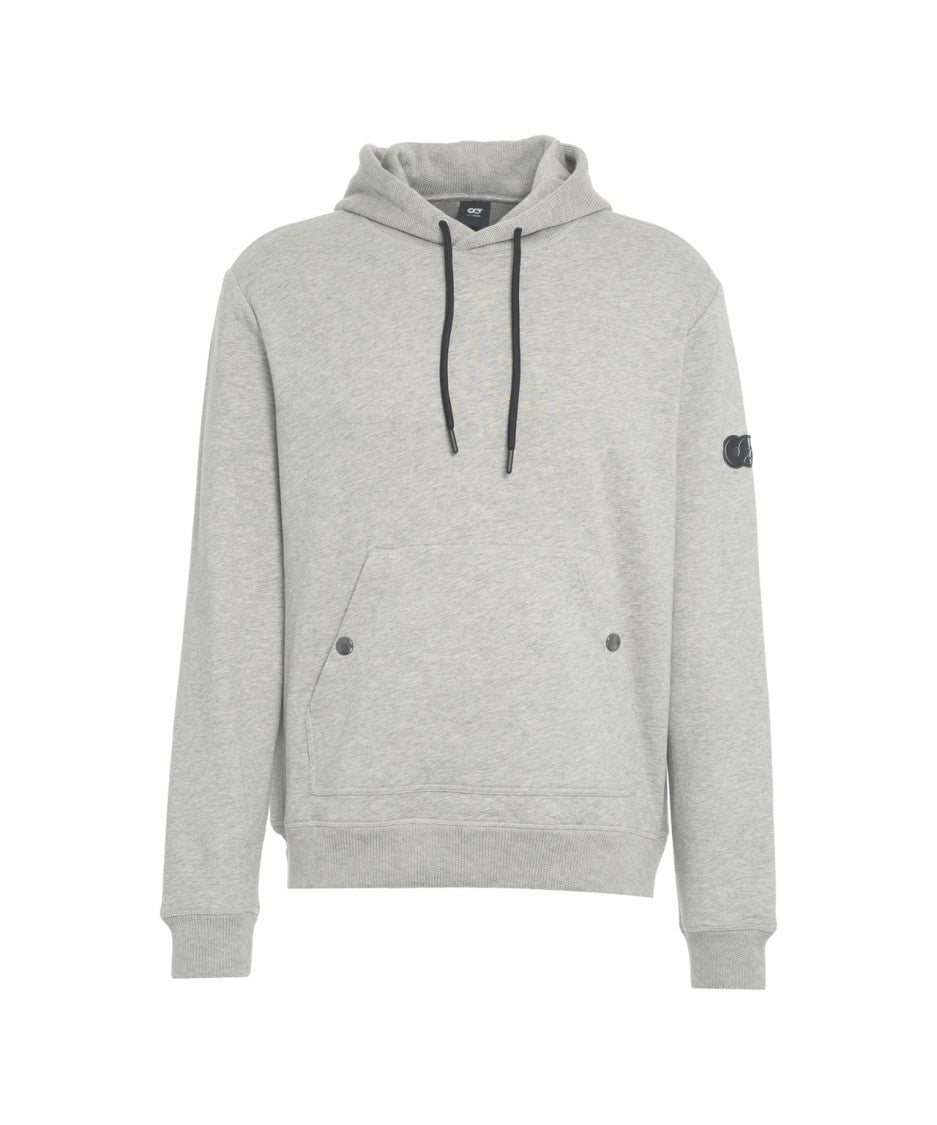 Alpha Tauri Hooded Knit Jacket With Decorative Buttoned Kangaroo Pocket