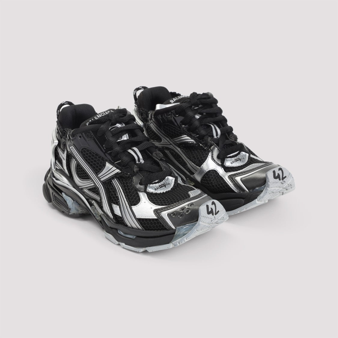 Balenciaga Black Silver Runner