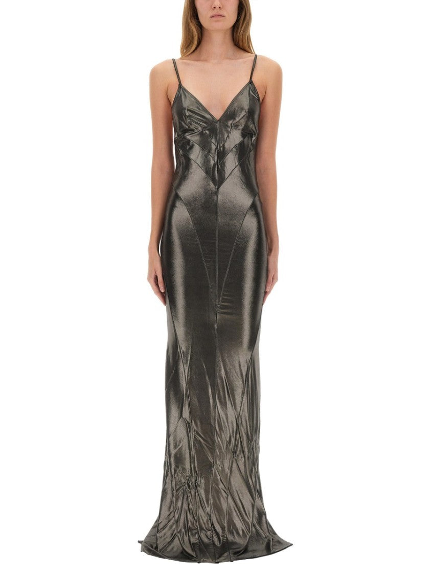 Rick Owens X Lilies Metallic Long Dress