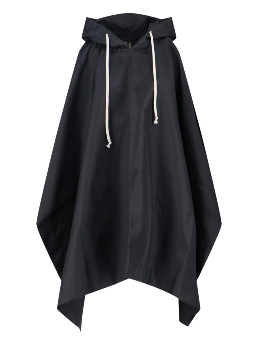 Drkshdw By Rick Owens Hooded Cape – Black
