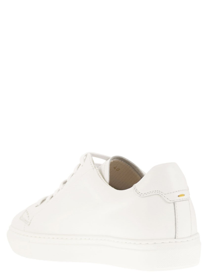 Doucal's Minimalist Smooth Calfskin Trainers With Rubber Sole