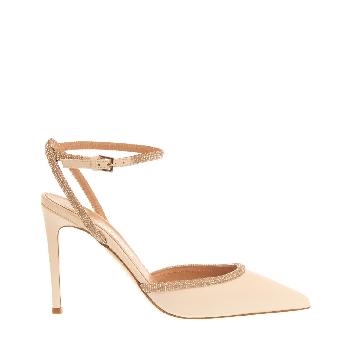 Ninalilou Slingback Nappa Pumps With Strass Details And 90Mm Heel