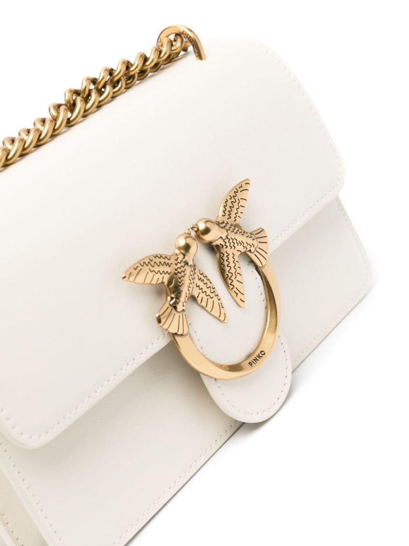 Pinko Structured White Handbag