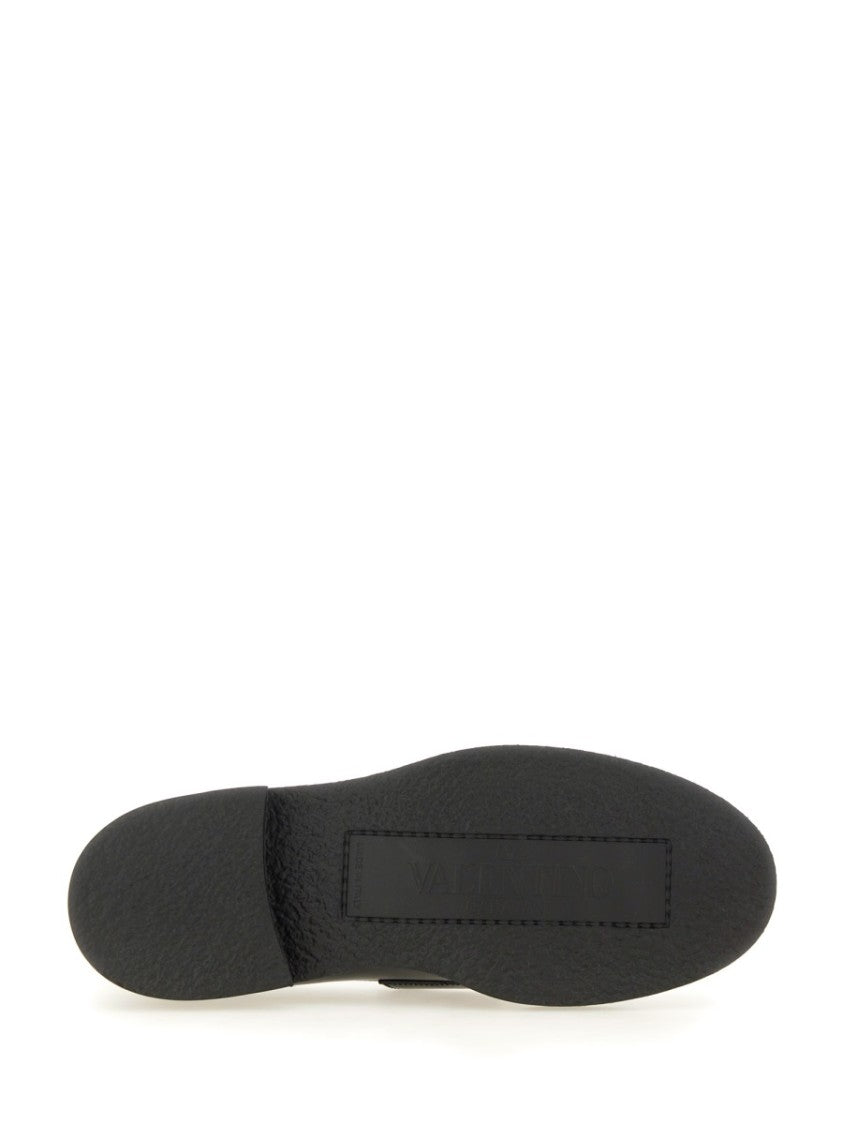 Valentino Garavani 40Mm Calfskin "Vlogo Locker" Loafer