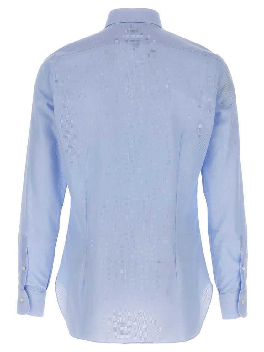 Barba Honeycomb Cotton Shirt