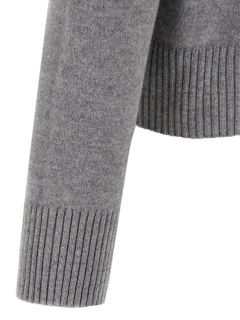 Ami Puff Logo Patch Sweater
