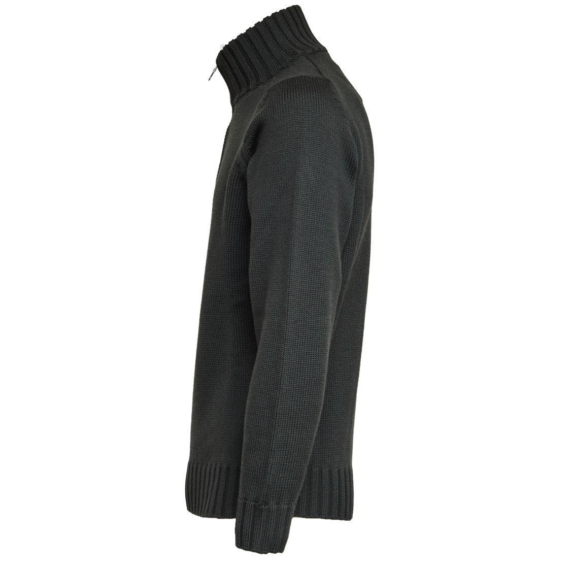 Filippo De Laurentiis High Collar Half-Zip Merino Wool Sweater