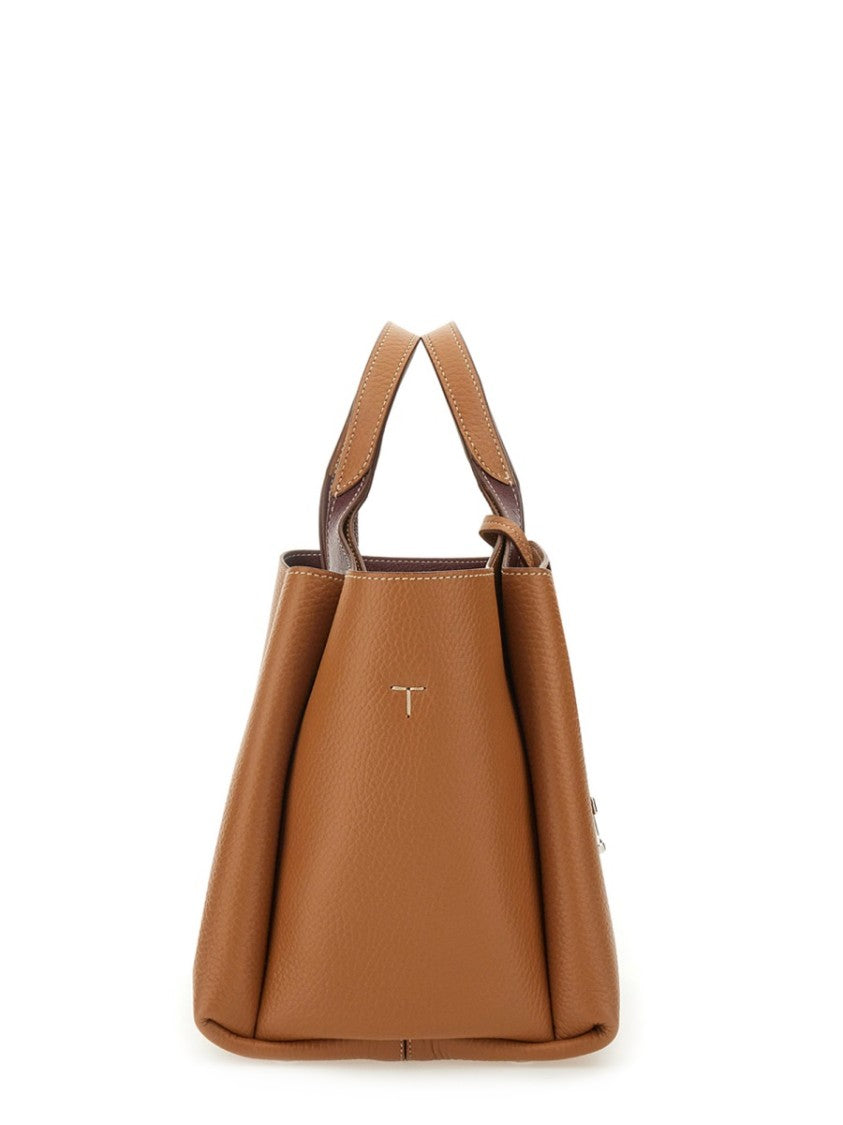 Tod's Structured Mini Handbag In Textured Calfskin