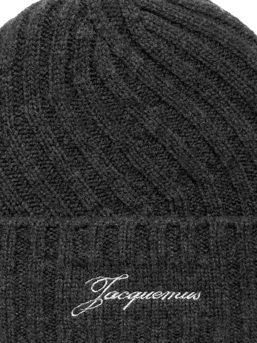 Jacquemus Ribbed Cashmere And Wool Beanie Hat