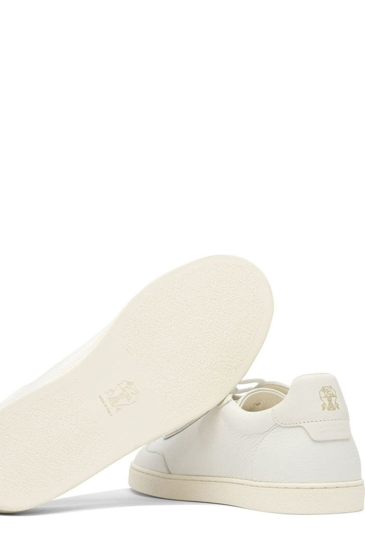 Brunello Cucinelli Minimalist Calf Leather Low-Top Sneakers