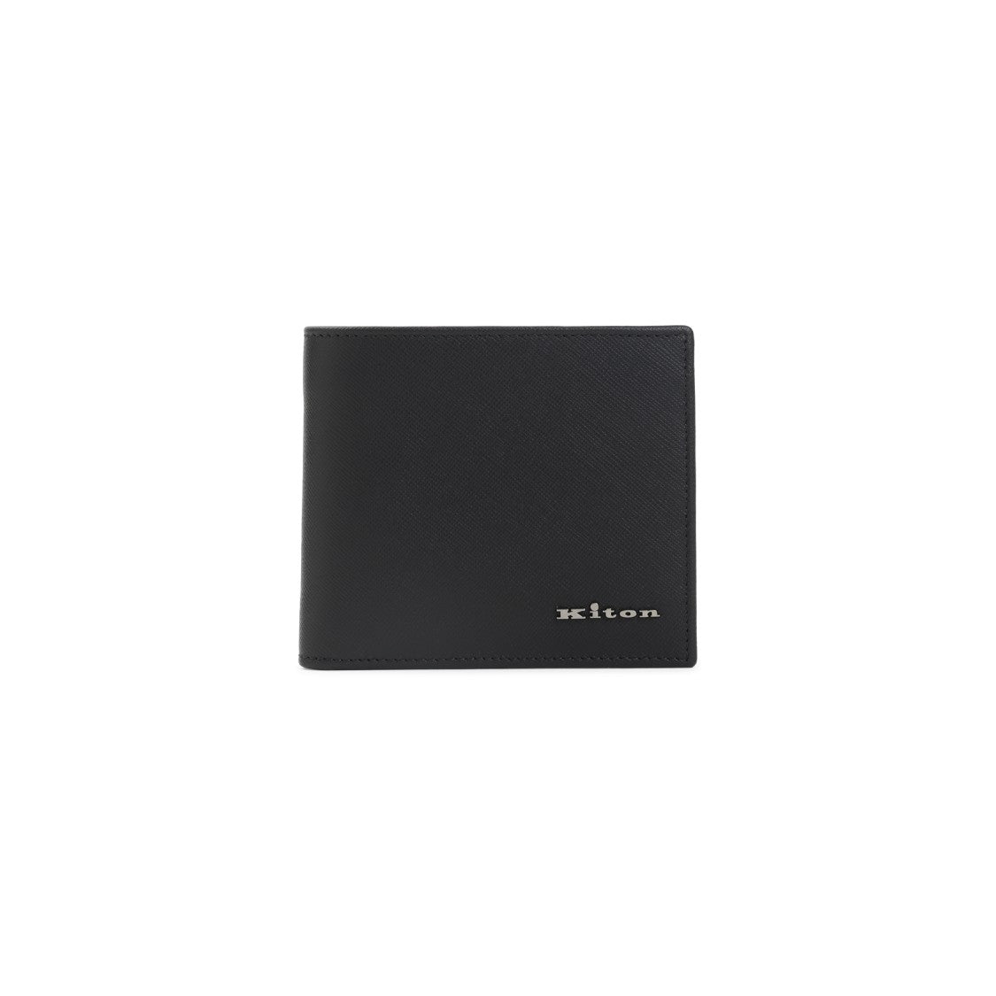 Kiton Black Calf Leather Wallet