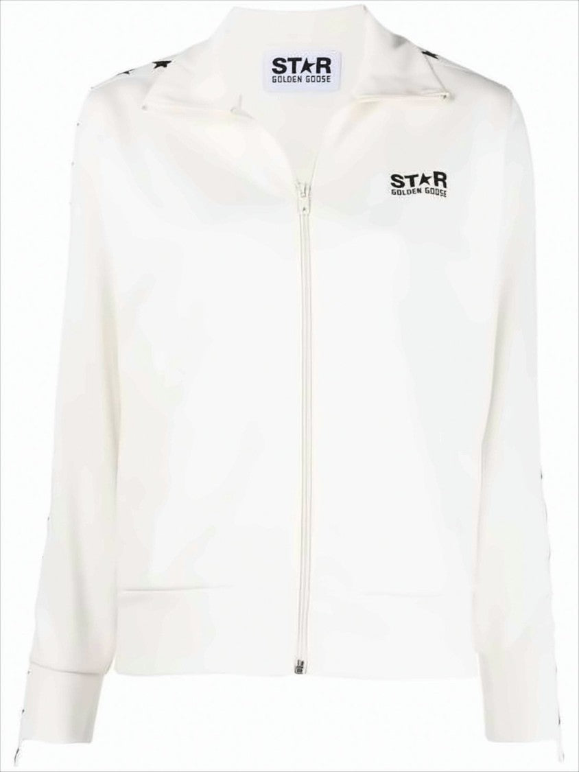 Golden Goose Track Jacket With Bold Star Stripe And Fitted Hem