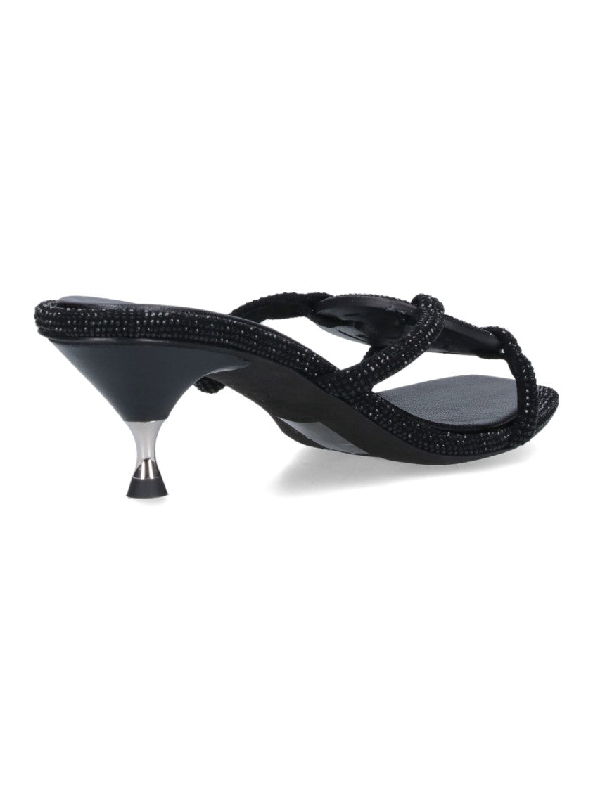 Tory Burch Miller Geo Bombé' Sandals – Black