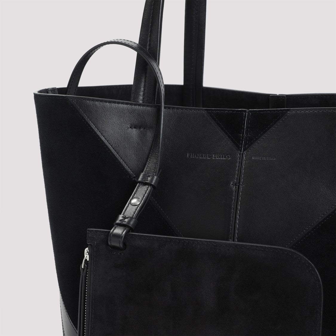 Phoebe Philo Pot Cabas Black Calf Leather Tote Bag
