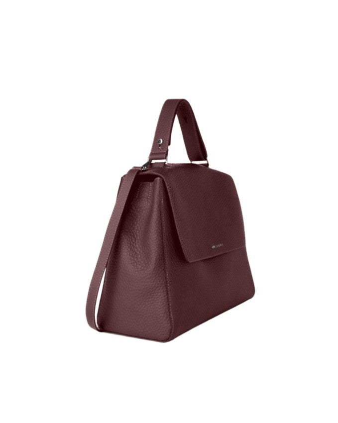 Orciani Structured Textured Leather Shoulder Bag