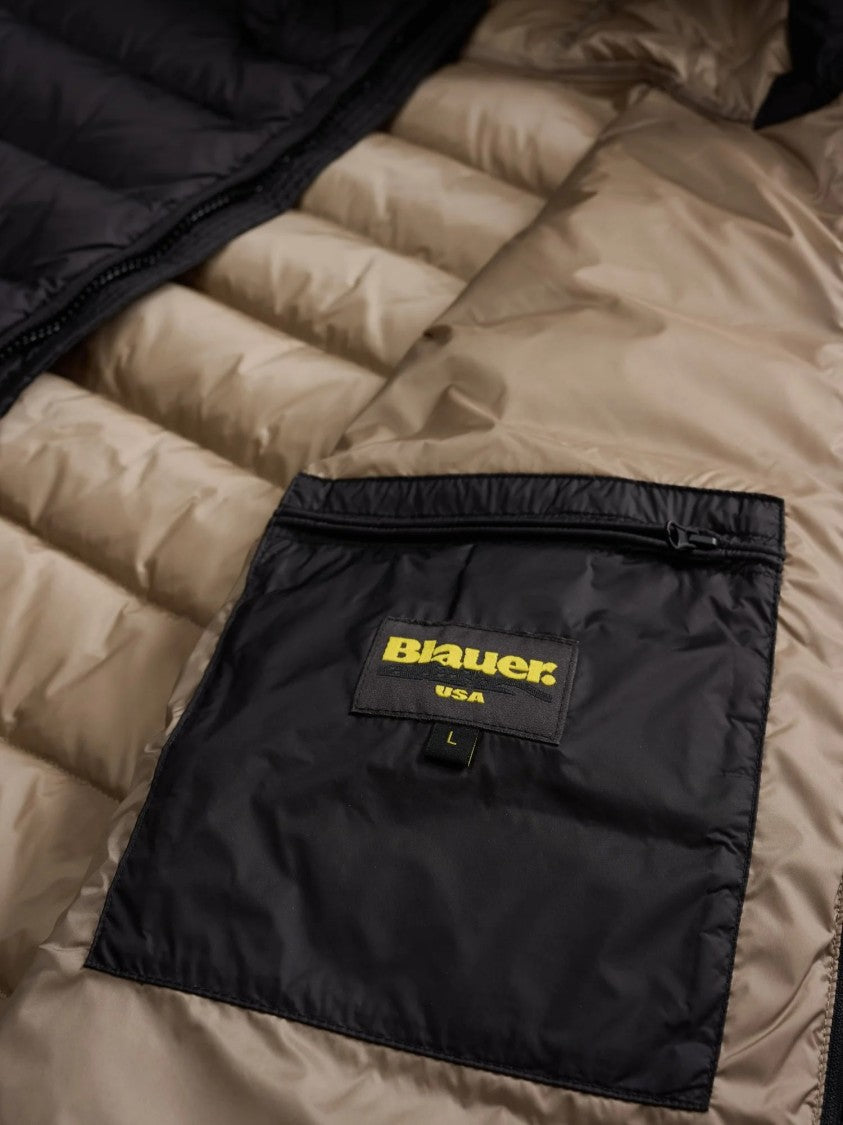 Blauer Lightweight Quilted Down Coat With Adjustable Hood
