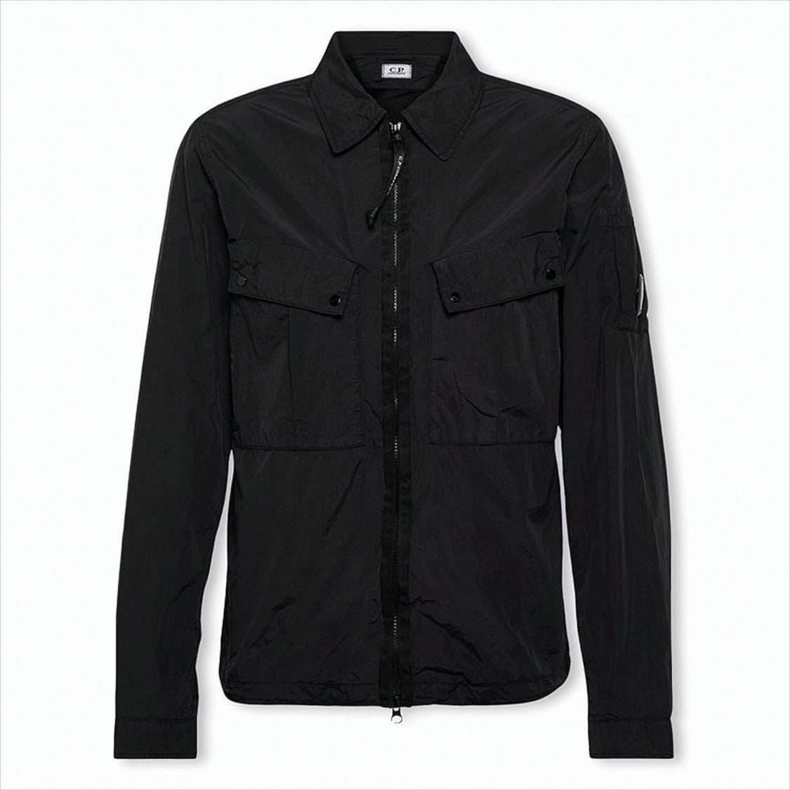C.P. Company Long Sleeve Nylon Zip-Front Shirt With Flap Pockets