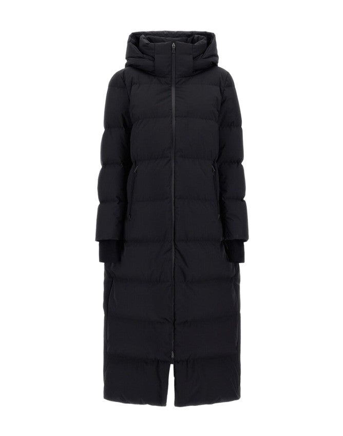 Herno Long Padded Down Coat With Quilted Design