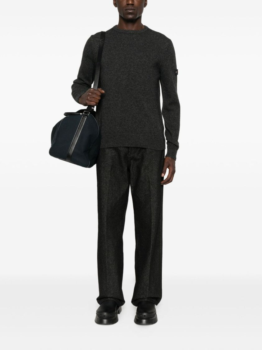 Peuterey Textured Knit Sweater With Crew Neckline
