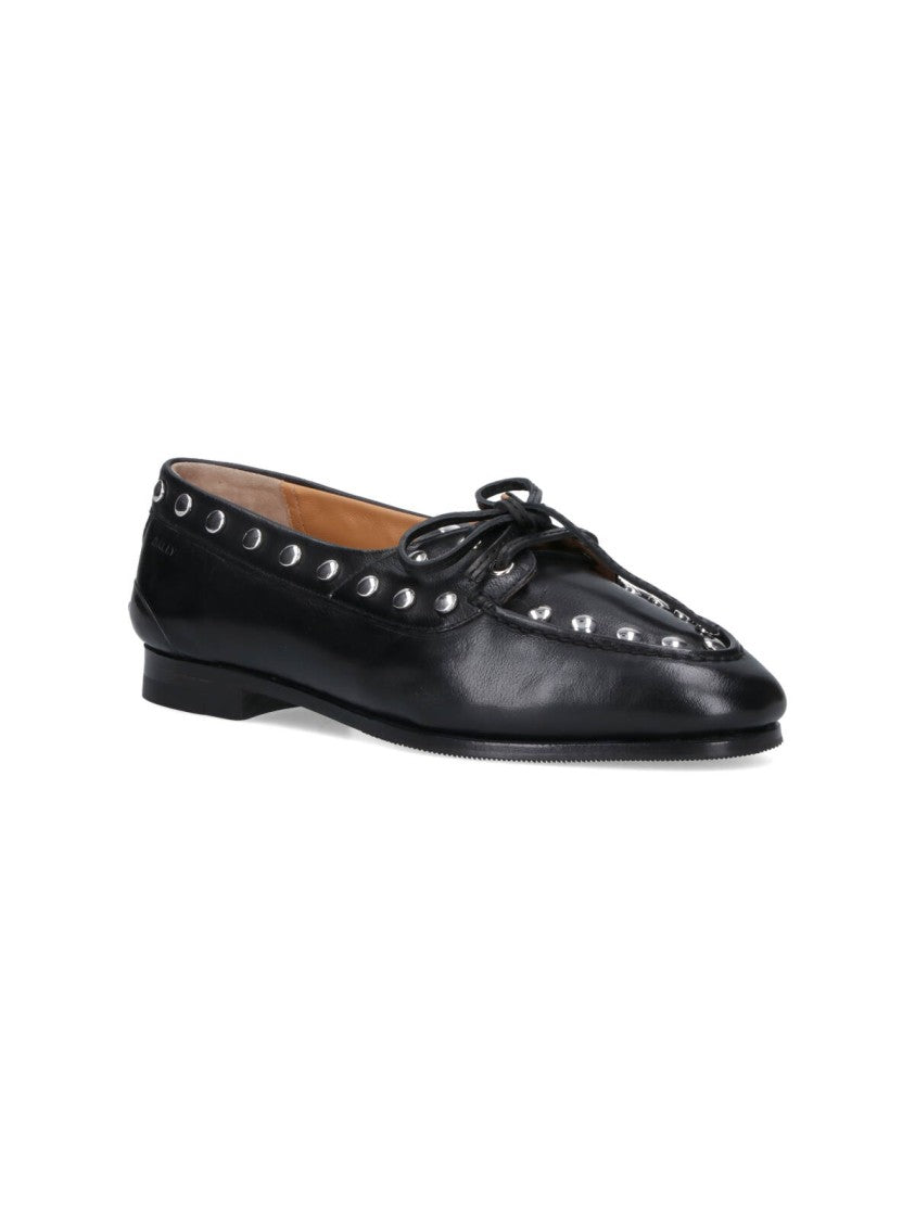 Bally Pointed Toe Slip-On Moccasins With Lace Closure