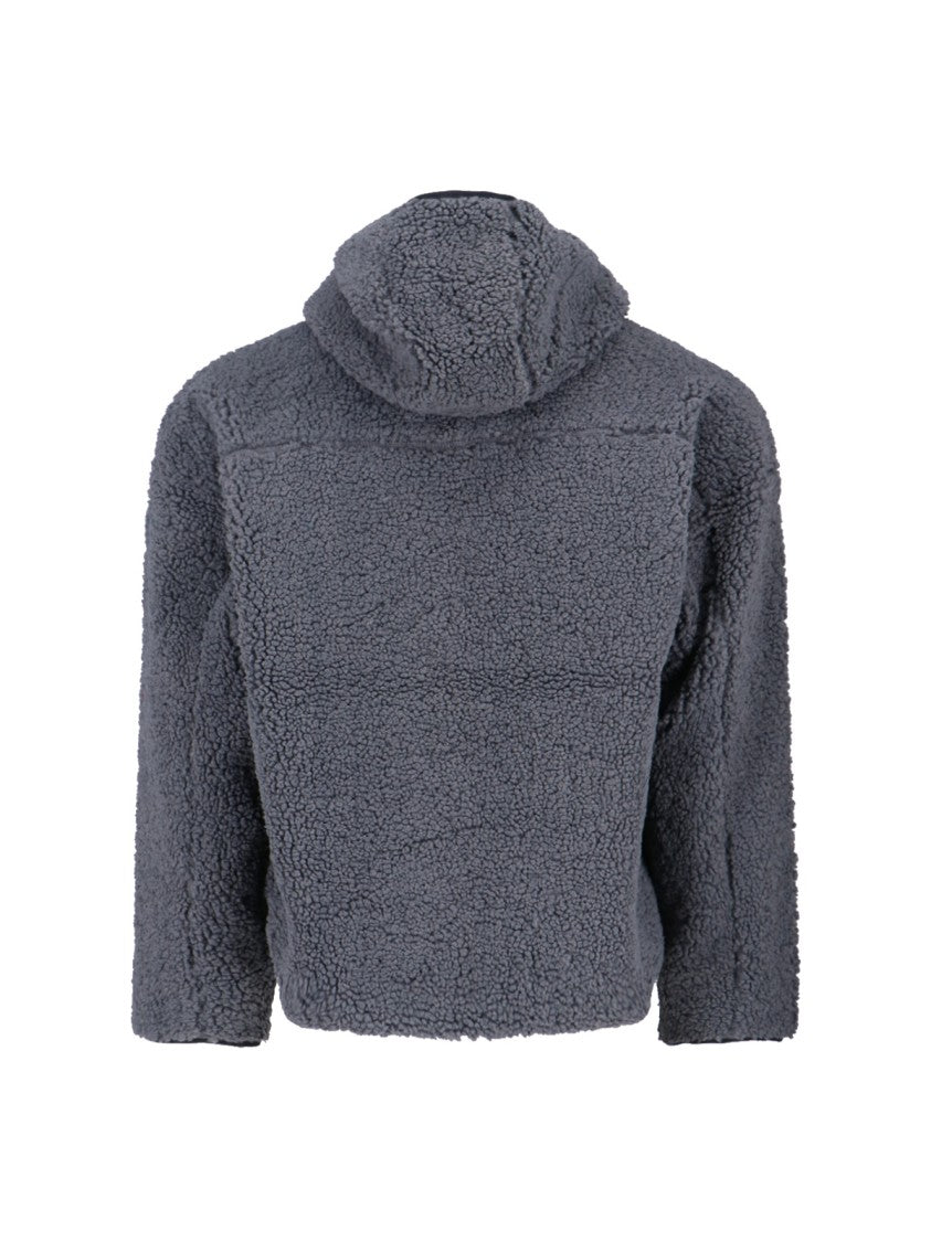 Diesel Textured Fleece Jacket With Bold Graphic Embroidery