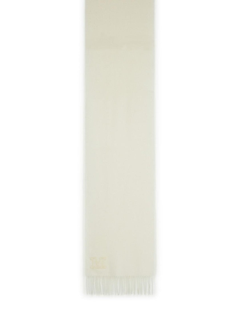 Max Mara Wsdalia' Optical White Cashmere Scarf
