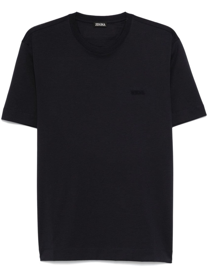 Zegna Midnight Blue Crew Neck T-Shirt