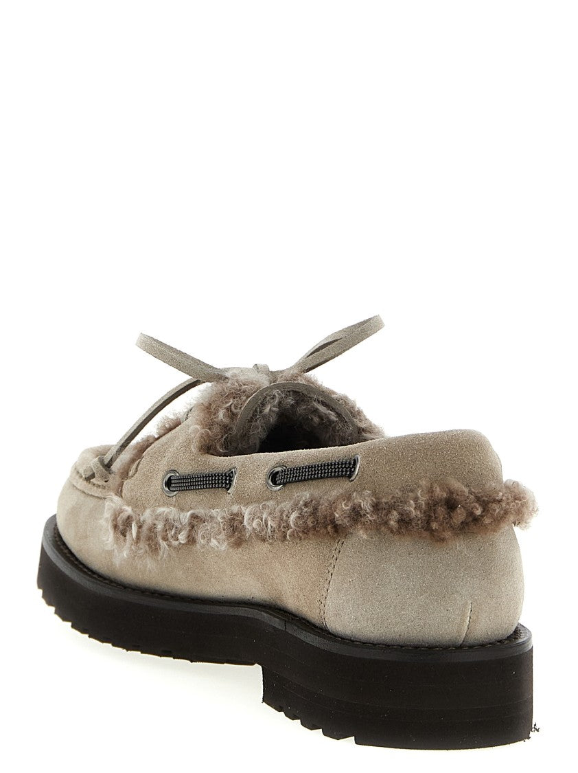 Brunello Cucinelli Precious Insert' Boat Shoe